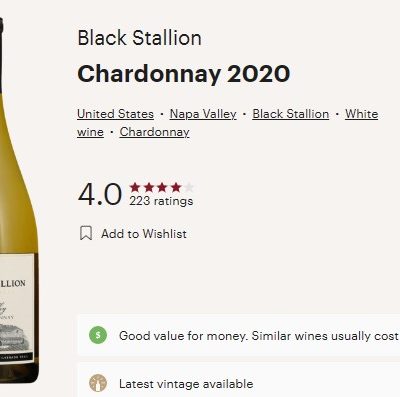 black stallion chard vivino