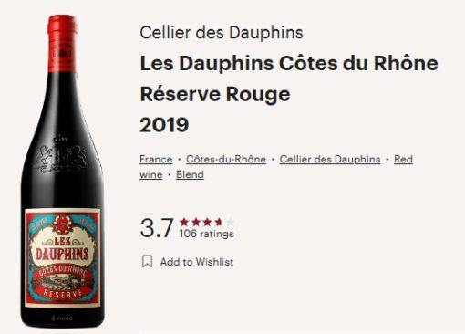 les dauphins rouge vivino