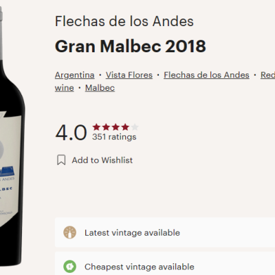 flechas gran malbec vivino