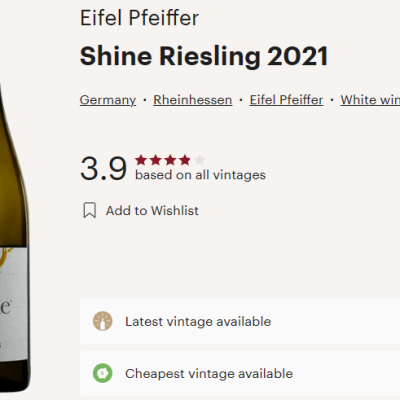 shine riesling vivino