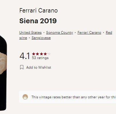 ferrari carano siena vivino