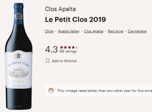 le petit clos vivino