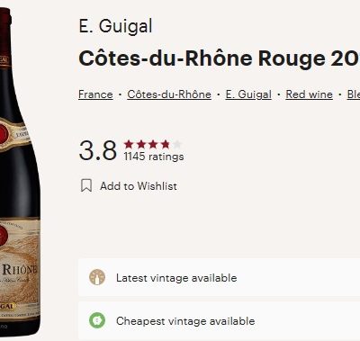 guigal cdr vivino