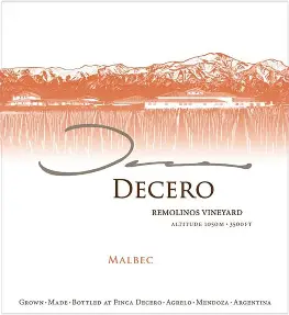 Finca Decero Malbec Remolinos Vineyard