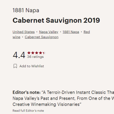 1881 napa cab vivino