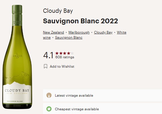 Cloudy Bay 2022 Sauvignon Blanc