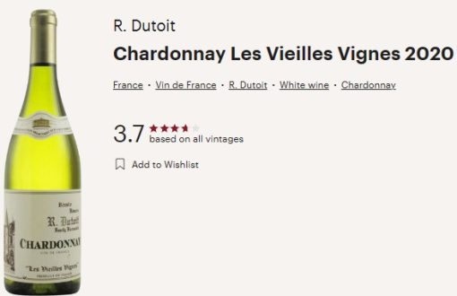 r dutoit chard vivino