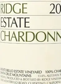 Ridge Estate 2023 Chardonnay Monte Bello Estate Vineyard