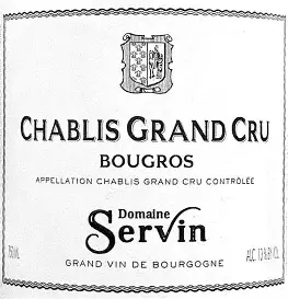 Domaine Servin 2018 Chablis Grand Cru Bougros