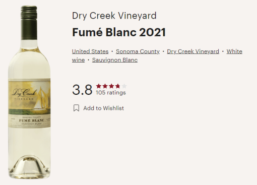 dry creek fume vivino