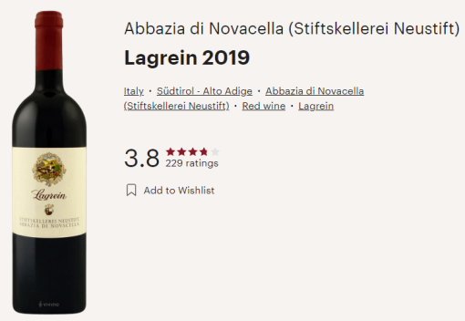 abbazia lagrein vivino