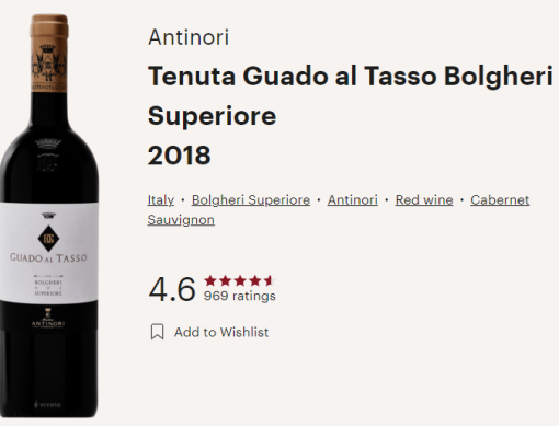 guado al tasso vivino