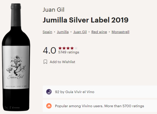 juan gil silver vivino