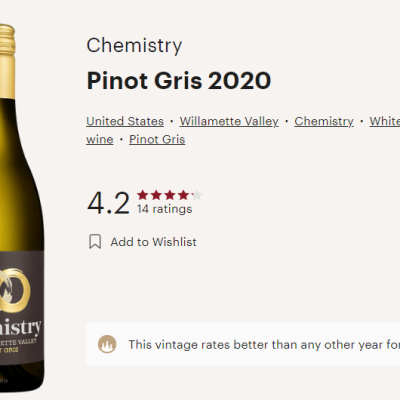 chemistry pinot gris vivino
