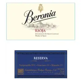 Beronia 2020 Tempranillo Rioja Riserva