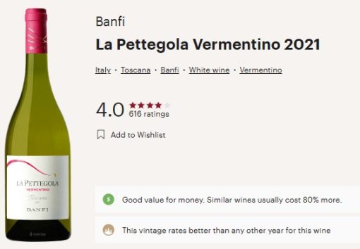 banfi vermentino vivino