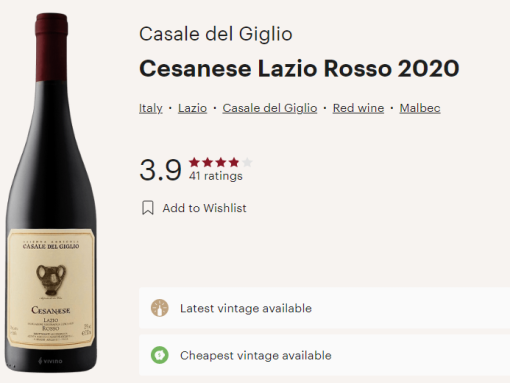 cesanese vivino