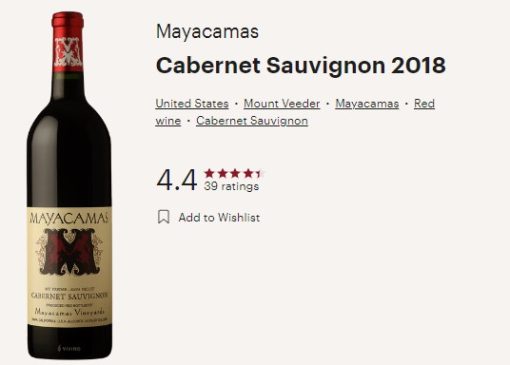 mayacamas cab vivino
