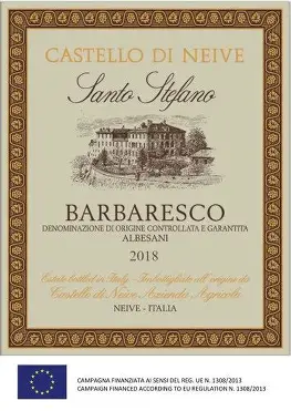 Castello Di Neive 2018 Barbaresco Santo Stefano