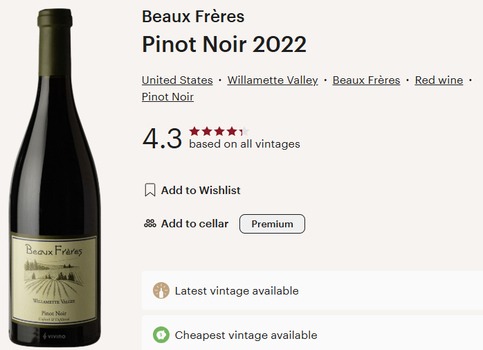 beaux freres vivino 2022