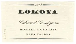 Lokoya 2018 Howell Mountain Cabernet Sauvignon