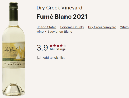dry creek fume 2021 vivino