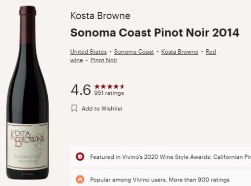 KB 2014 SC Pinot Vivino