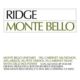 Ridge 2012 Monte Bello