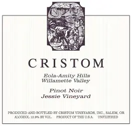 Cristom 2018 Pinot Noir Jessie Vineyard