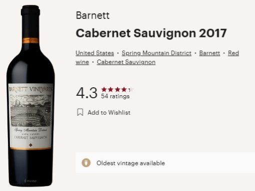 barnett 2017 cab vivino