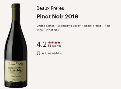 beaux freres 2019 vivino