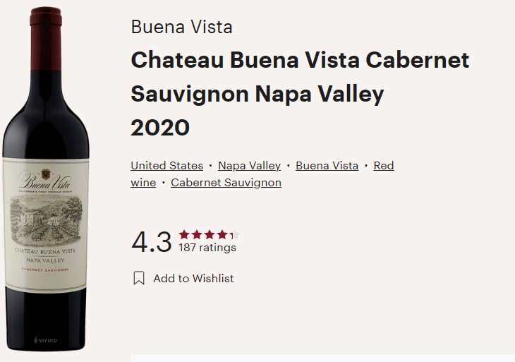 chateau buena vista cabernet sauvignon 2019