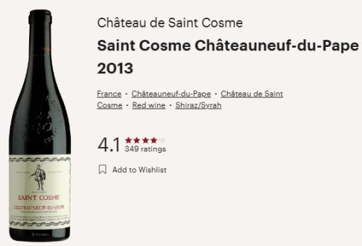 cosme 2013 cdp vivino