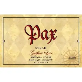 Pax 2014 Syrah Griffin’s Lair Sonoma Coast