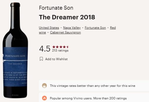 fortunate son vivino