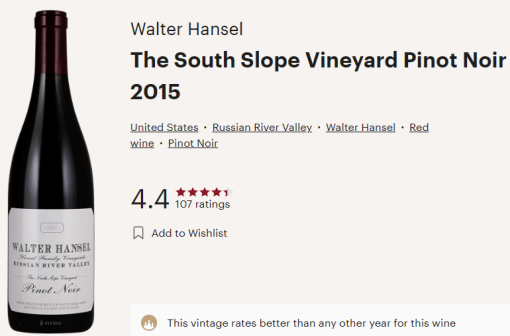 hansel sl pinot vivino
