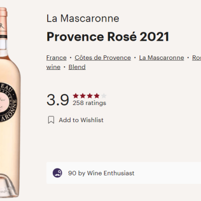 mascaronne rose vivino
