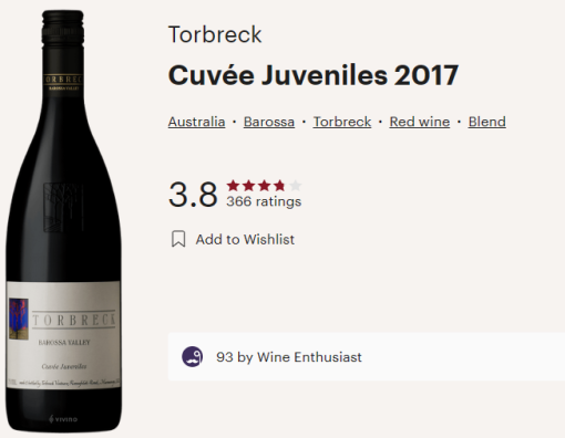 torbreck juveniles vivino