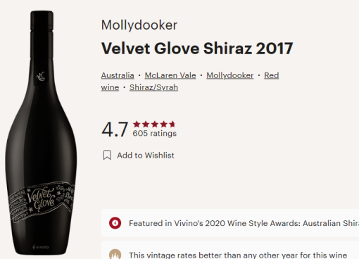 velvet glove 2017 vivino