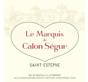Chateau Le Marquis de Calon Segur 2020 Red Blend Saint Estephe