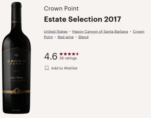 crown point est red vivino