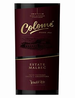 Bodega Colome 2022 Estate Malbec