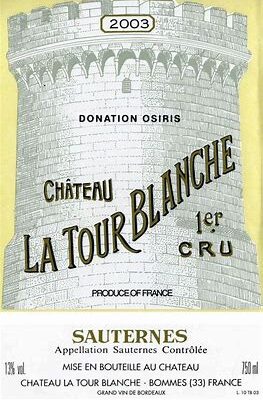 Chateau La Tour Blanche 2001 Sauternes