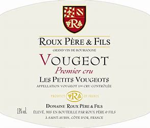 Domaine Roux Pere & Fils 2019 Vougeot Les Petits Vougeots Premier Cru