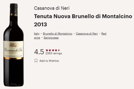 casanova di neri TN 2013 vivino