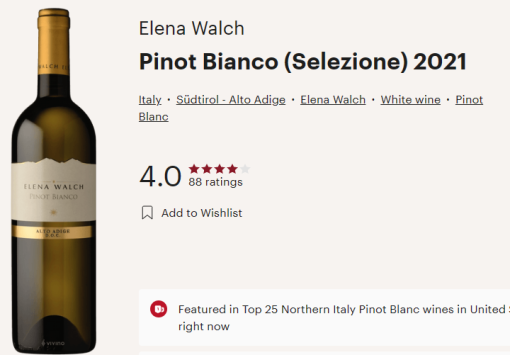 elena walch pb vivino
