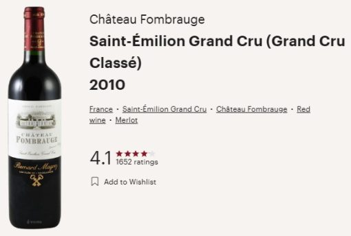 fombrauge 2010 vivino