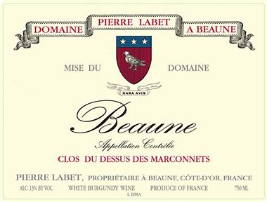 Domaine Pierre Labet 2017 Beaune Clos du dessus des Marconnets Rouge