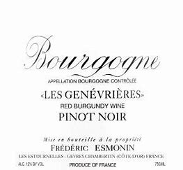 Frederic Esmonin 2023 Bourgogne Rouge Les Genevrieres