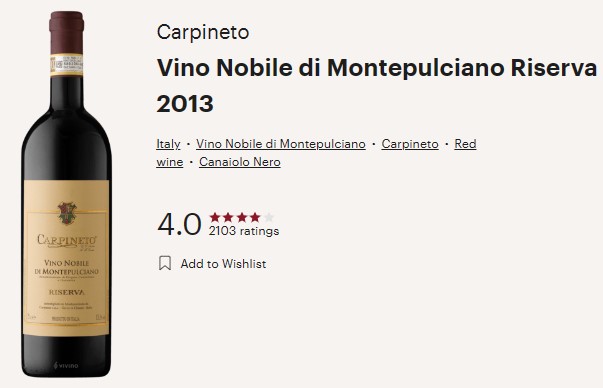 carpineto 2013 vivino